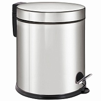 Ведро-контейнер для мусора урна с педалью LAIMA Classic Plus, 5 л, зеркальное в Нефтеюганске