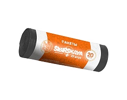 Мешки для мусора 20 л, черные, в рулоне 25 шт., ПНД, 6 мкм, 420х450 мм, SIBIRSKAYA, 101-001 S в Нефтеюганске