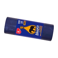 Мешки для мусора 240 л, синие, рулон 10 шт., ПВД 36 мкм, 1350х900 мм, Уфа Пак, МВ1854 (МВ 240-10с) в Нефтеюганске