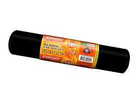 Мешки для мусора 180 л, ароматизированные, черные, в рулоне 10 шт., ПВД, 80 мкм, 1100х930 мм, EXPORT, exp18010142 в Нефтеюганске