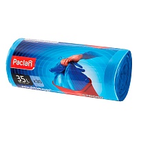 Мешки для мусора 35 л, с ушками, синие, в рулоне 30 шт., ПНД, 10,5 мкм, 640х500 мм, PACLAN Multitop, 600819 в Нефтеюганске