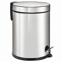 Ведро-контейнер для мусора урна с педалью LAIMA Classic Plus, 12 л, зеркальное в Нефтеюганске