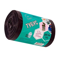 Мешки для мусора 12 л, черные, в рулоне 30 шт., ПНД, 6 мкм, 550х320 мм, Концепция Быта Tubus, 604936 в Нефтеюганске