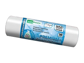 Мешки для мусора 300 л, белые, в рулоне 10 шт., ПВД 70 мкм, 1400х1000 мм, PREMIUM+, 300101602 в Нефтеюганске Мешки для мусора 300 л, белые, в рулоне 10 шт., ПВД 70 мкм, 1400х1000 мм, PREMIUM+, 300101602 в Нефтеюганске