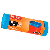 Мешки для мусора 80 л, синие, в рулоне 20 шт., ПНД, 12 мкм, 900х700 мм, PACLAN Classic, 606335 в Нефтеюганске